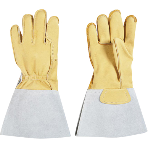 Gants pour monteur de lignes, Grand, Paume en Cuir fleur de vache, Doublure en Coton Distribution Industrielle GC