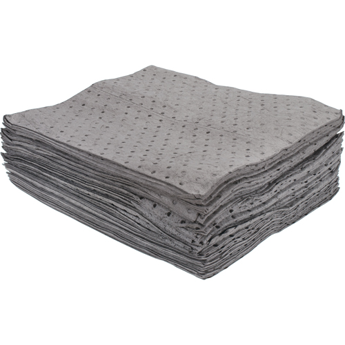 Feuilles absorbantes li&eacute;es de premi&egrave;re qualit&eacute;, Universel, 15" x 17", 15 gal. d'absorption Distribution Industrielle GC