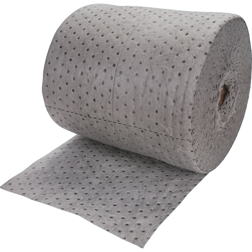 Rouleaux absorbants li&eacute;s de premi&egrave;re qualit&eacute;, Poids moyen, 150' lo x 15" la, Absorption 20 gal. Distribution Industrielle GC