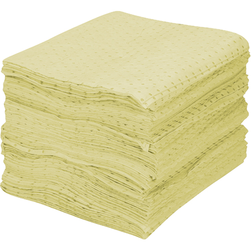 Feuilles absorbantes en fibres fines de premi&egrave;re qualit&eacute;, Mati&egrave;res dangereuses, 15" x 17", 30 gal. d'absorption Distribution Industrielle GC