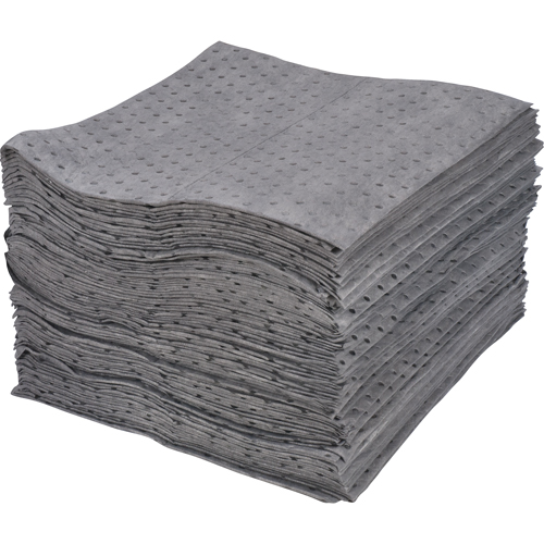 Feuilles absorbantes lamin&eacute;es (SMS) de premi&egrave;re qualit&eacute;, Universel, 15" x 17", 30 gal. d'absorption Distribution Industrielle GC