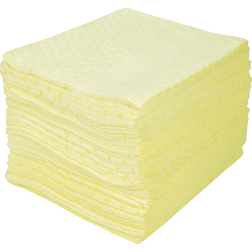 Feuilles absorbantes li&eacute;es de premi&egrave;re qualit&eacute;, Mati&egrave;res dangereuses, 15" x 18", 30 gal. d'absorption Distribution Industrielle GC