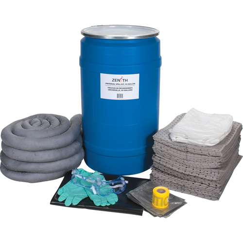 Large-Capacity Spill Kit, Universal, Drum, 30 US gal. Absorbancy Distribution Industrielle GC