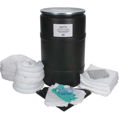 Trousse de lutte contre les d&eacute;versements, Huile seulement, Baril, Absorbance de 55 gal. US Distribution Industrielle GC