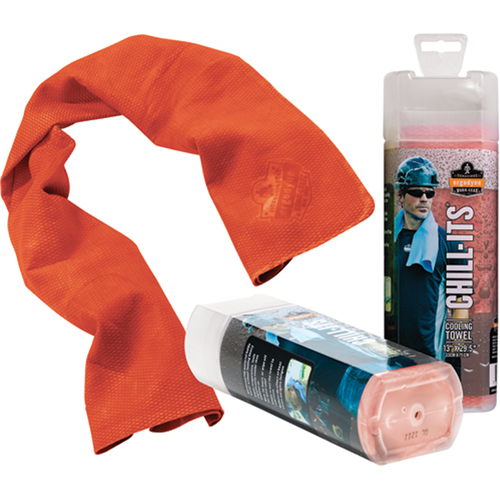 Serviettes de refroidissement 6602 Chill-Its, Orange haute visibilit&eacute; Distribution Industrielle GC