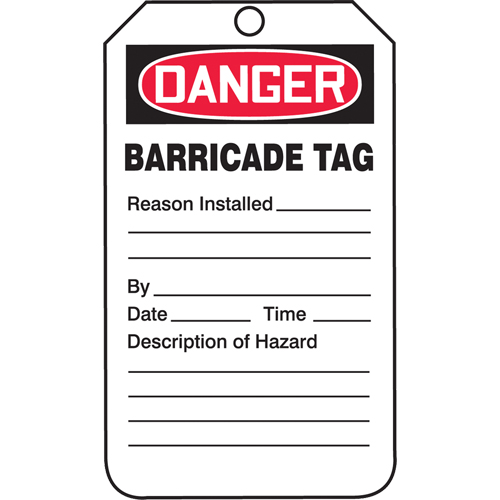 &eacute;tiquettes de s&eacute;curit&eacute;, Plastique, 3-1/4" la x 5-3/4" h, Anglais Distribution Industrielle GC