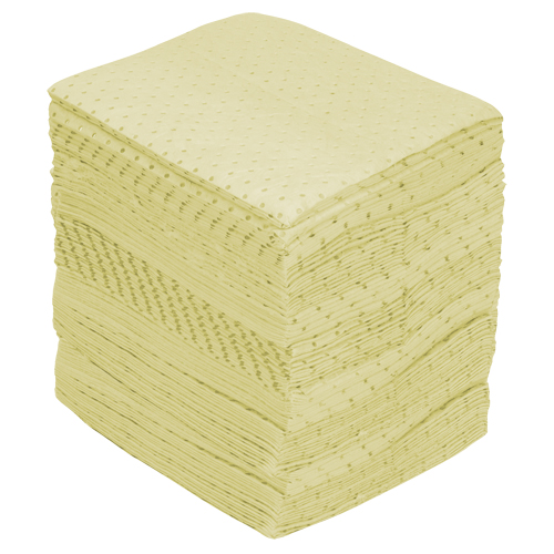 Feuilles absorbantes en fibres fines de calibre industriel, Mati&egrave;res dangereuses, 15" x 17", 40 gal. d'absorption Distribution Industrielle GC