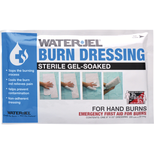Pansements pour brûlures Water Jel , 8" x 22", Classe 2 Distribution Industrielle GC