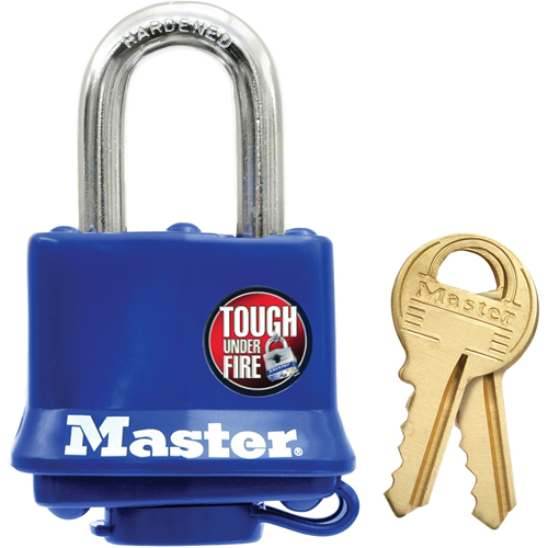 Weather-Resistant Padlock, Blue, Keyed Different, Laminated Steel, 1-9/16" Width Distribution Industrielle GC