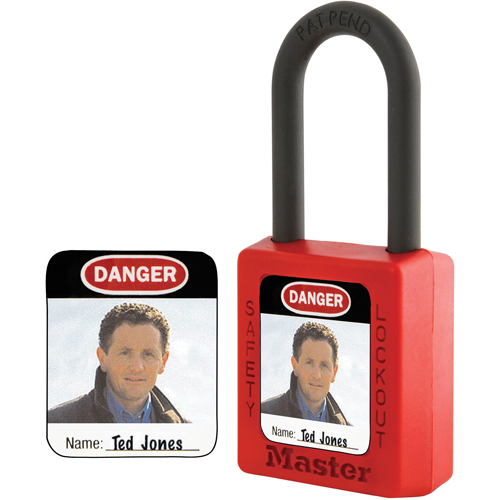 &eacute;tiquettes d'identification &agrave; photo pour cadenas en thermoplastique Zenex Distribution Industrielle GC