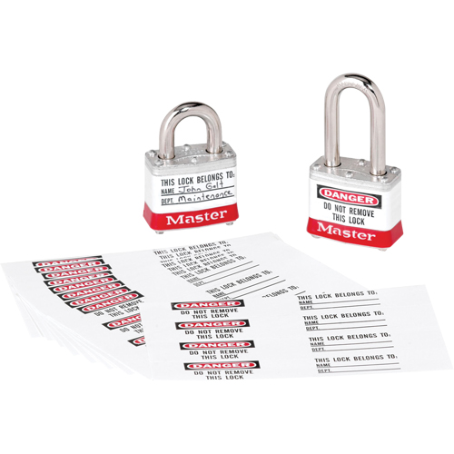 &eacute;tiquettes d'identification &agrave; photo pour cadenas en thermoplastique Zenex Distribution Industrielle GC