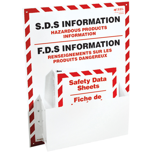 Postes d'information de fiches de donn&eacute;es de s&eacute;curit&eacute;, Anglais & français, Compris reliures Distribution Industrielle GC