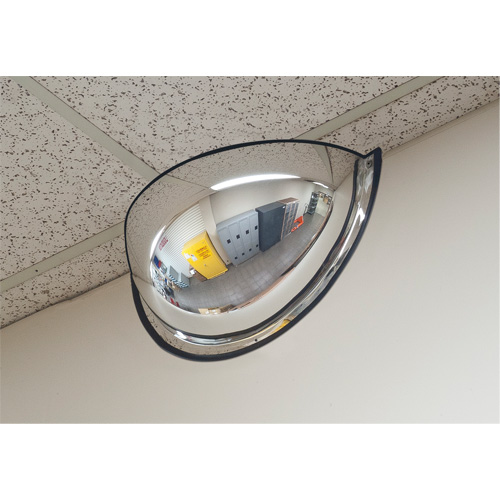 Miroir en d&ocirc;me 180°, Demi-d&ocirc;me, Dessus ouvert, Diam&egrave;tre 20" Distribution Industrielle GC
