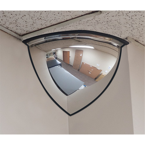 Miroir en d&ocirc;me 90°, Quart de d&ocirc;me, Dessus ouvert, Diam&egrave;tre 20" Distribution Industrielle GC