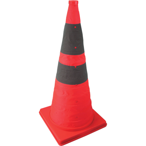 C&ocirc;ne repliable illumin&eacute;, 28" h, Orange Distribution Industrielle GC
