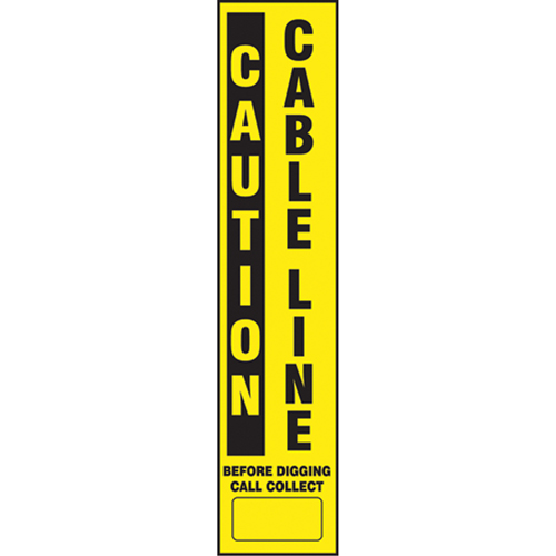 Flexible Marker Stake Decals - Caution Cable Line Distribution Industrielle GC