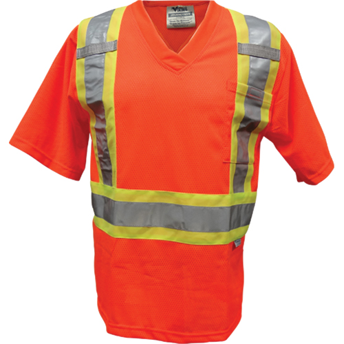 Mesh Safety T-Shirt, Polyester, Small, Orange Distribution Industrielle GC