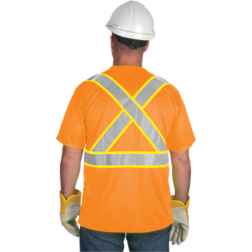 CSA Compliant T-Shirt, Polyester, Medium, Orange Distribution Industrielle GC