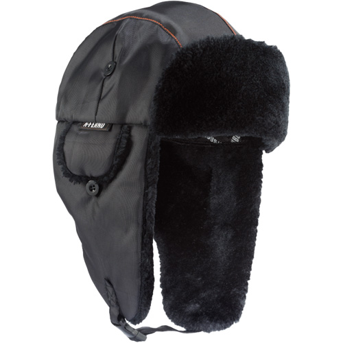 Chapeau de trappeur classique N-Ferno 6802, Doublure en Fourrure synth&eacute;tique, Moyen/Petit, Noir Distribution Industrielle GC