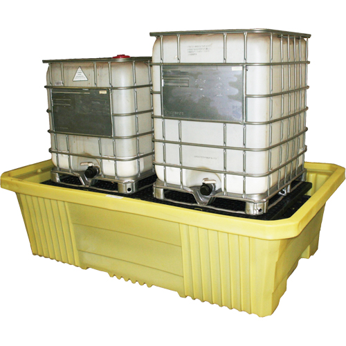 GRV double avec drain 4000i, Capacit&eacute; de d&eacute;versement 750 gal. US, 113" x 71" x 32" Distribution Industrielle GC