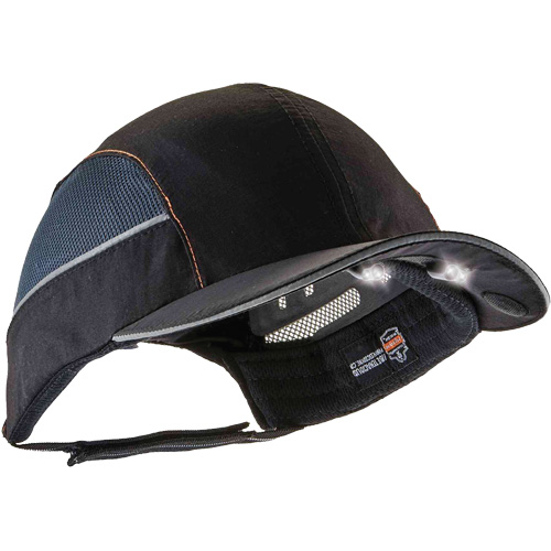 Skullerz&reg; 8960 Long Brim Bump Cap with LED Lighting, Black Distribution Industrielle GC
