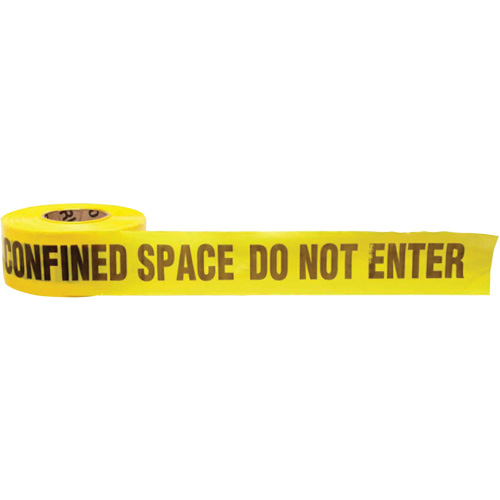 Ruban pour barricade, Anglais, 3" la x 1000' lo, 3 mils, Noir sur jaune Distribution Industrielle GC