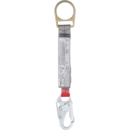 Corde antichoc PRO, 1,5', Point d'ancrage &agrave; Crochet mousqueton/Mousqueton, Crochet mousqueton aux jambes, Nylon Distribution Industrielle GC