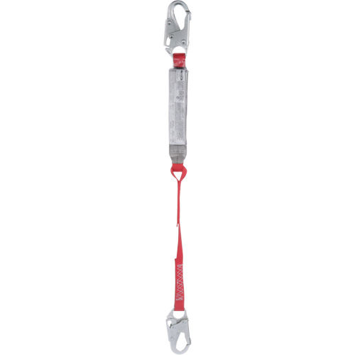 Pro Shock Absorbing Lanyard, 3', Locking Snap Hook Center, Locking Snap Hook Leg Ends, Polyester Distribution Industrielle GC