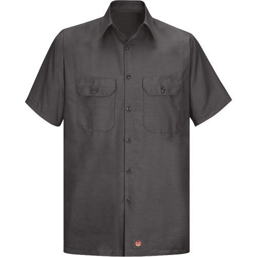 Chemise &agrave; manches courtes en tissu ind&eacute;chirable, Hommes, 3T-Grand, Charbon Distribution Industrielle GC