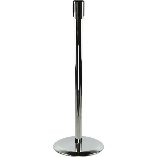 Slimline TensaBarrier&reg; Receiver Post, 38" High, Polished Chrome Distribution Industrielle GC