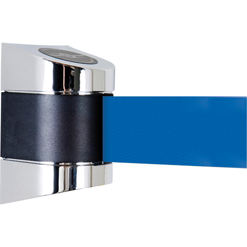 TensaBarrier&reg; Wall Mounted Units, Plastic, Screw Mount, 15', Blue Tape Distribution Industrielle GC