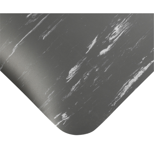 Tapis antimicrobiens Tile-Top Select no 494, Lisse, 2' x 10' x 1/2", Charbon, PVC Distribution Industrielle GC