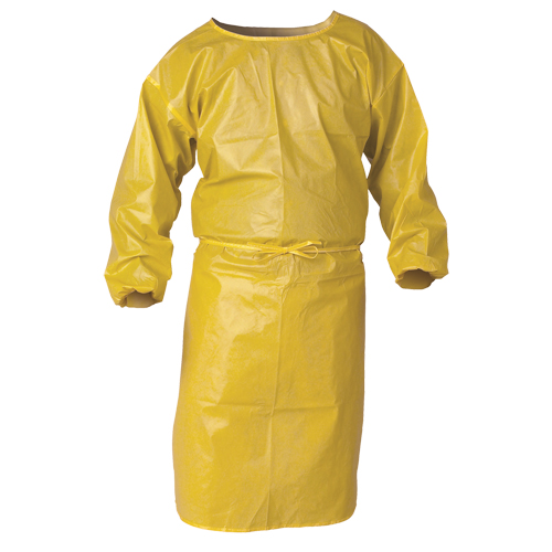 Blouse de protection Kleenguard contre la vaporisation de produits chimiques, Polypropyl&egrave;ne, Jaune, 34" la x 52" lo Distribution Industrielle GC