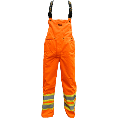 Journeyman Detachable Bib Safety Pants, Polyester, Small, High Visibility Orange Distribution Industrielle GC