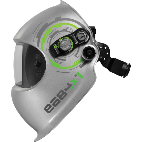 e684 Welding Helmets, 3.94" L x 1.97" W View Area, 4/5 - 13 Shade Range, Silver Distribution Industrielle GC