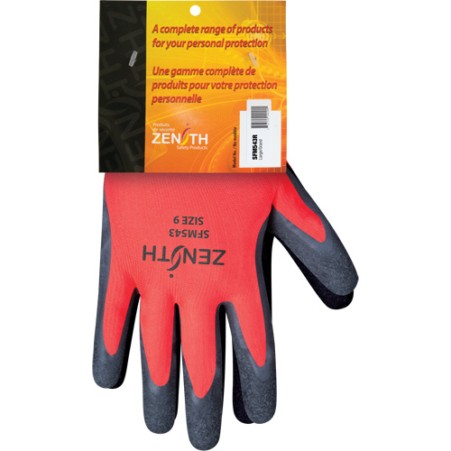 Coated Gloves, 9, Rubber Latex Coating, 13 Gauge, Polyester Shell Distribution Industrielle GC