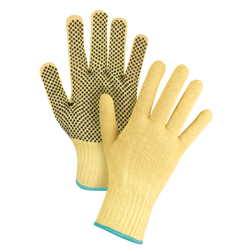 Dotted Seamless String Knit Gloves, Size X-Large/10, 7 Gauge, PVC Coated, Kevlar&reg; Shell, ASTM ANSI Level A2/EN 388 Level 3 Distribution Industrielle GC
