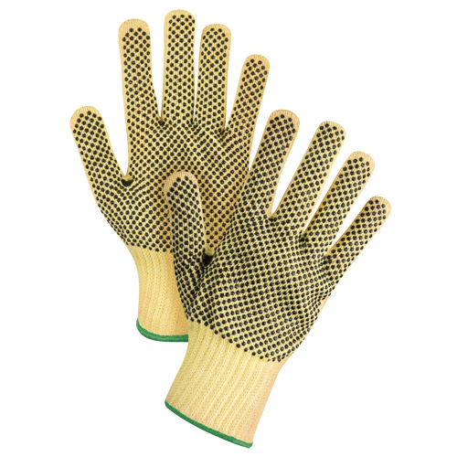 Double-Sided Dotted Seamless String Knit Gloves, Size Medium/8, 7 Gauge, PVC Coated, Kevlar&reg; Shell, ASTM ANSI Level A2/EN 388 Level 3 Distribution Industrielle GC
