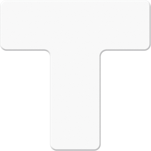 Marqueurs all&eacute;g&eacute;e/5S Armor Stripe, T, 6" lo x 6" la, Blanc, Plastique Distribution Industrielle GC
