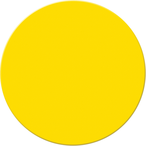Armor Stripe Lean/5S Markers, Circle, 6" L x 6" W, Yellow, Plastic Distribution Industrielle GC