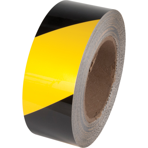 Tuff Mark&reg; Floor Marking Tape, 2" x 100', Polyester, Black and Yellow Distribution Industrielle GC