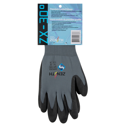 Gants enduits de premi&egrave;re qualit&eacute; ZX-30°, 10/T-Grand, R&ecirc;vetement PVC, Calibre 15, Enveloppe en Nylon Distribution Industrielle GC