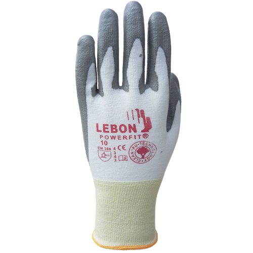 Gants r&eacute;sistants &agrave; la coupe PowerFit Lebon, Taille T-petit/6, Calibre 13, Rev&ecirc;tement Polyur&eacute;thane, Enveloppe en Poly&eacute;thyl&egrave;ne, ASTM ANSI niveau A2/EN 388 niveau B Distribution Industrielle GC
