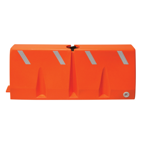 Barri&egrave;res de circulation, Rempli d'eau, 62,25 lo x 24" h, Orange Distribution Industrielle GC
