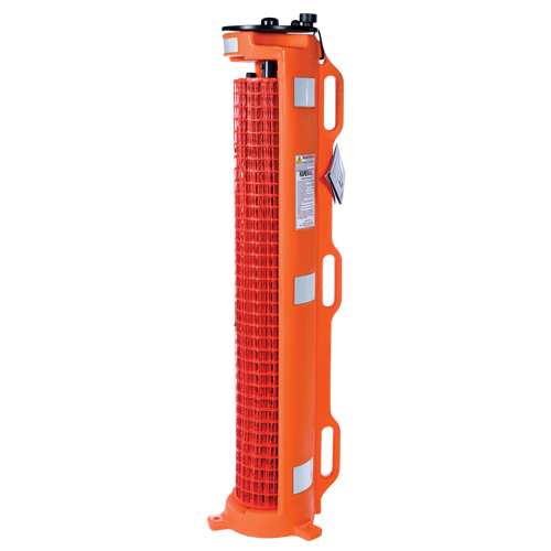 Barri&egrave;re avec roues , 50' lo, Plastique, Orange Distribution Industrielle GC