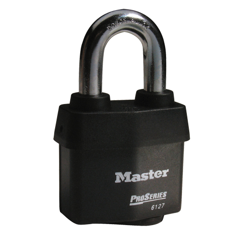 Cadenas Pro-Series Weather Tough, Noir, Cl&eacute;s diff&eacute;rentes, Acier lamin&eacute;, Largeur de 2-5/8" Distribution Industrielle GC