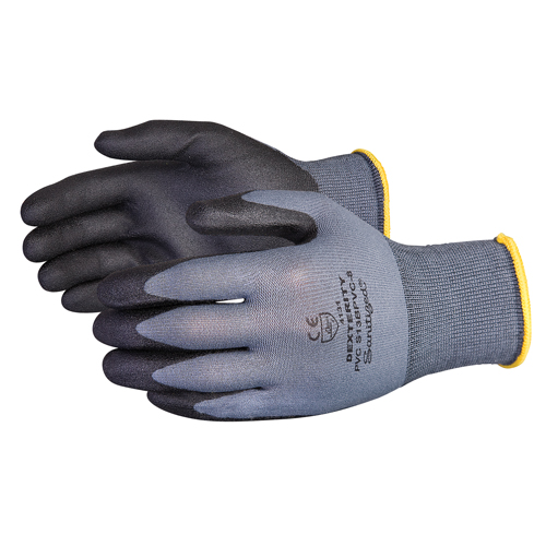 Gants enduits Dexterity, 11/2T-Grand, R&ecirc;vetement PVC, Calibre 13, Enveloppe en Nylon Distribution Industrielle GC