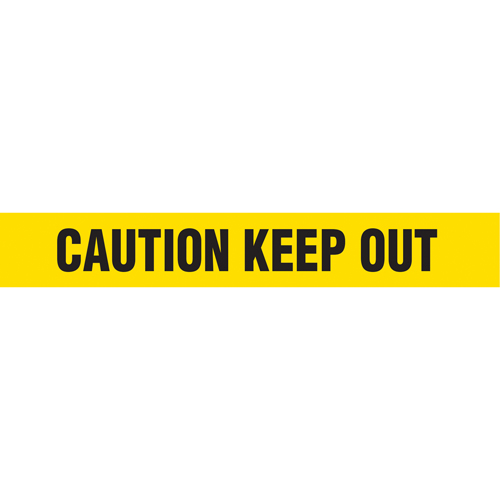 Barricade Tape, English, 3" W x 1000' L, 2 mils, Black on Yellow Distribution Industrielle GC