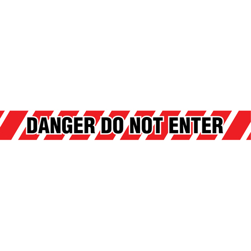 Barricade Tape, English, 3" W x 1000' L, 2 mils, Black on Red Distribution Industrielle GC