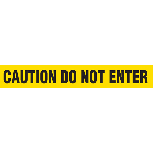 Barricade Tape, English, 3" W x 1000' L, 2 mils, Black on Yellow Distribution Industrielle GC